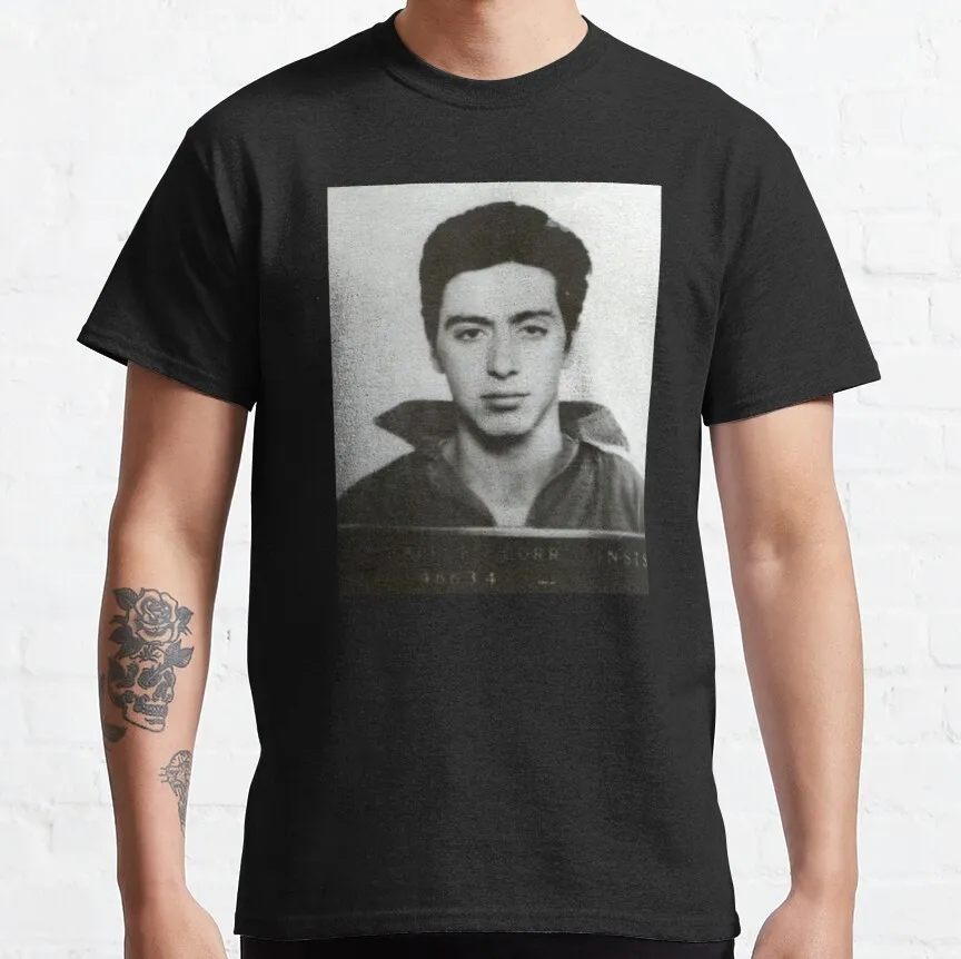 Al Pacino Mugshot Classic T-Shirt Custom Aldult Teen Unisex Digital Printing Tee Shirts Custom Gift Xs-5Xl Unisex New Popular