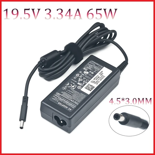 Adaptador de cargador para ordenador portátil, dispositivo de 19,5 V, 3.34A, 65W, 4,5x3,0mm, para Dell Inspiron 15, 3551, 3552, 3558, 5551, 5552, 5555, 5558, 5559, 7568, P28E, P57G