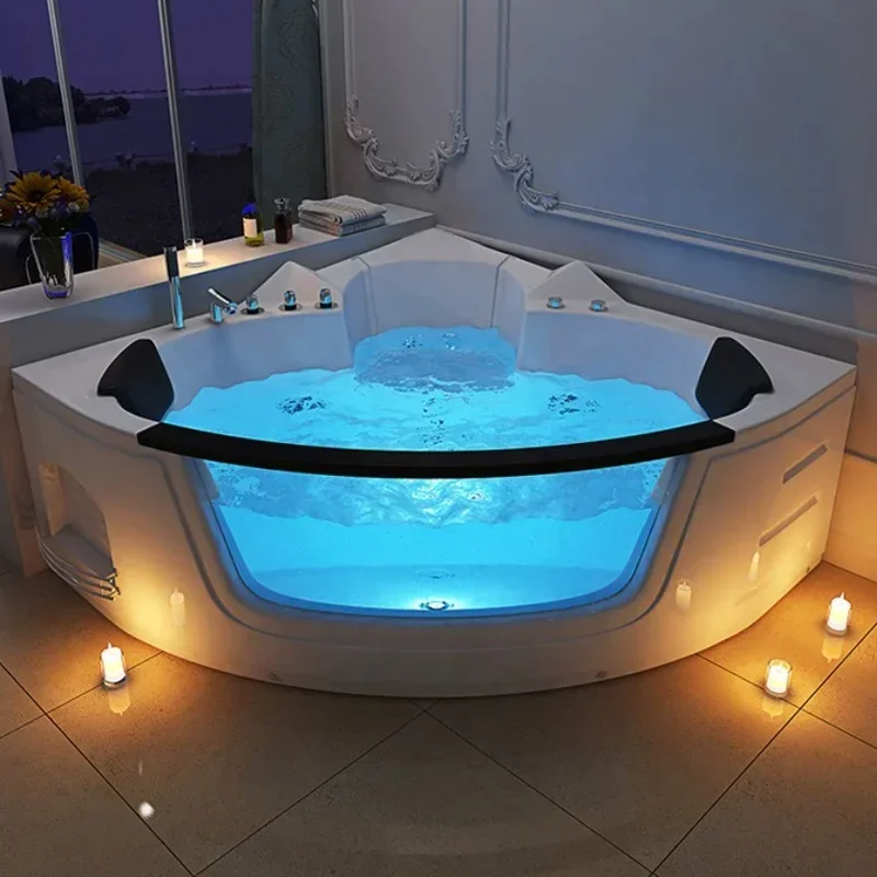 جديد أكريليك حديث Jakuzzi حوض استحمام داخلي للتدليك المائي الألياف الزجاجية مزدوج دوامة Jaccuzi حوض استحمام سبا