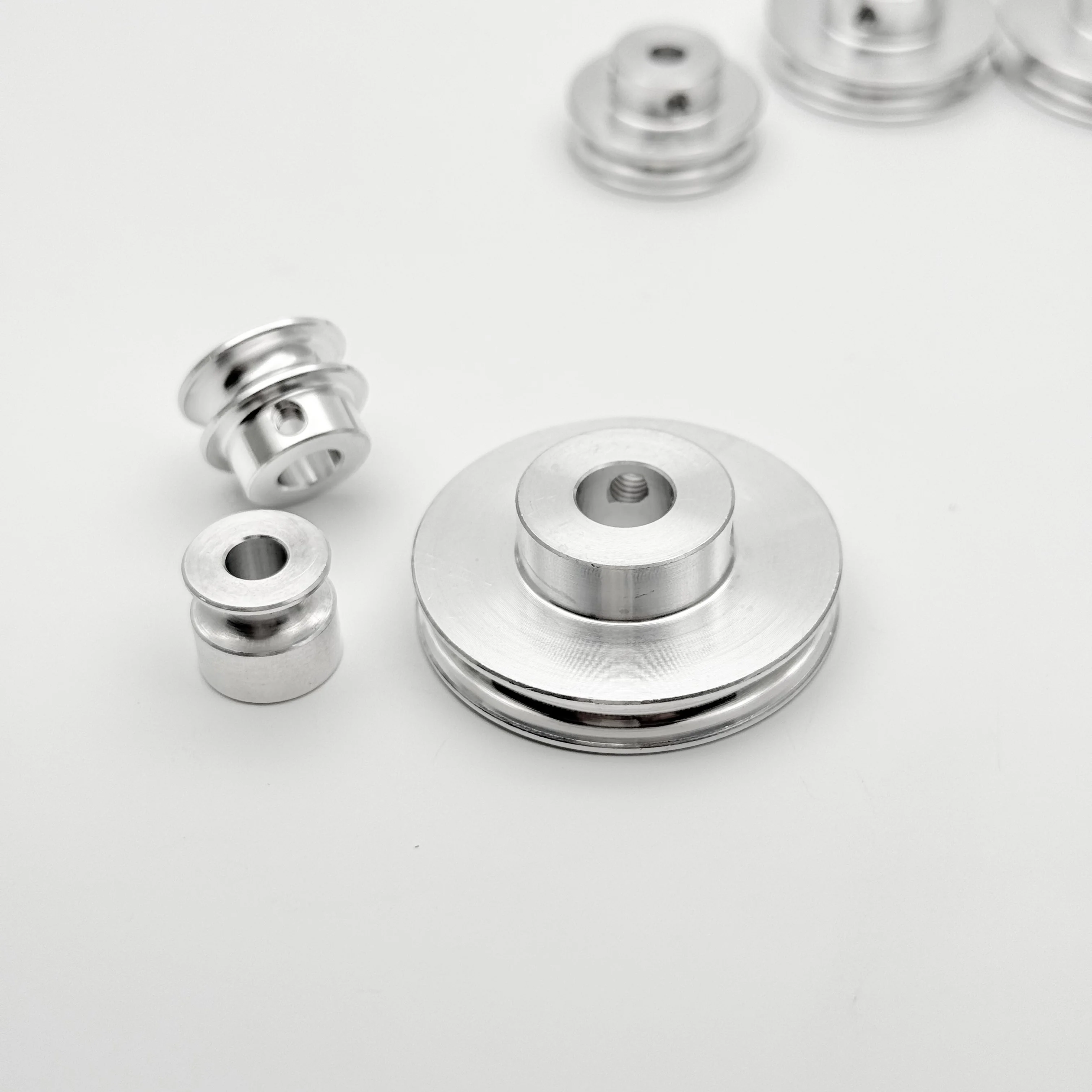 High-Precision 4MM Aluminum Alloy Pulley U-groove Metal Belt Pulley Wheel DIY Transmission System 12/16/21/26/31/36/41/46/51MM