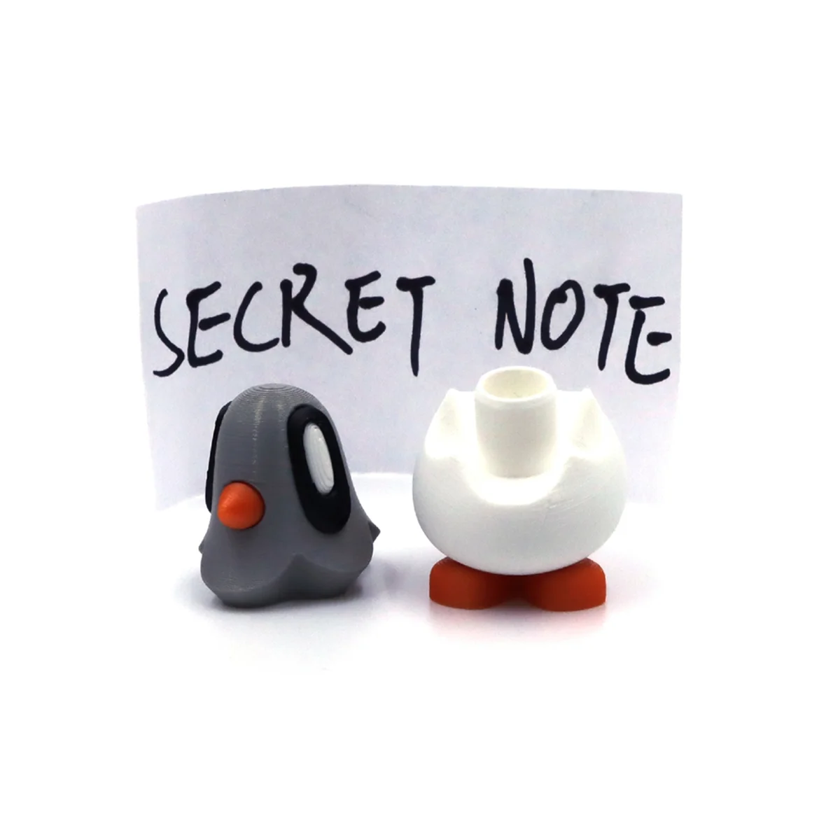 2 قطعة حمامة فقاعة مطبوعة ثلاثية الأبعاد مع قدم مغناطيسية، حجرة ملاحظة سرية، تمثال ديكور منزلي مصغر قابل للفصل