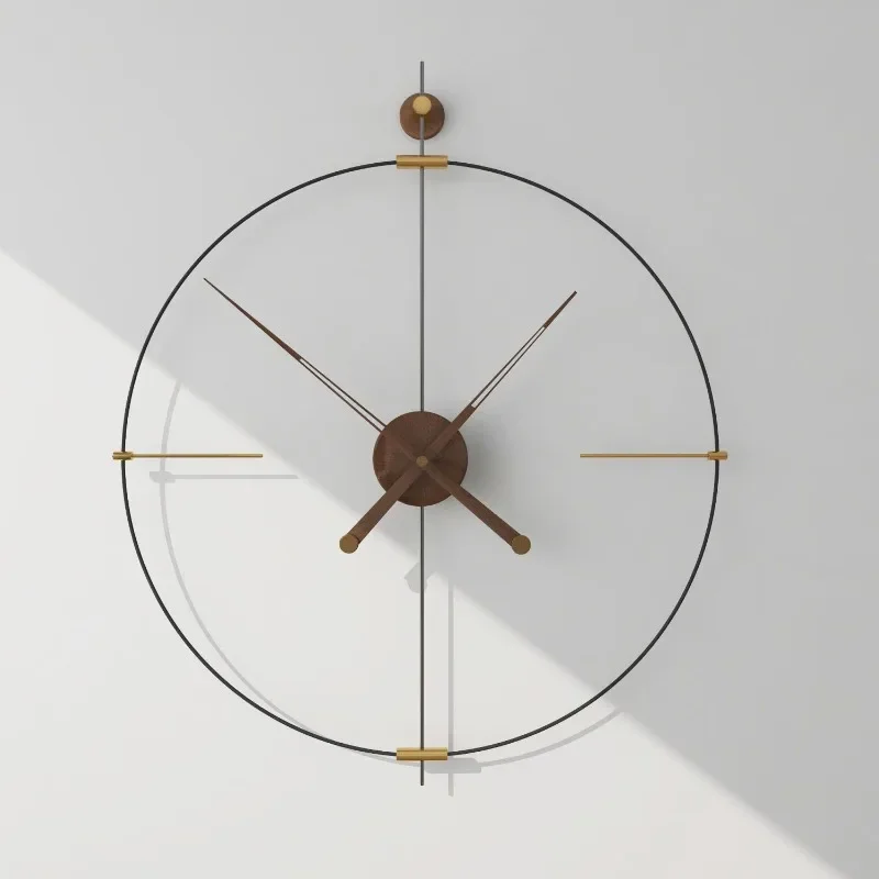 Creative Minimalist Style Wall Clocks Silent Pointer Hanging Timer No Number Hollow Watch Household Living Room Unique Decoratio