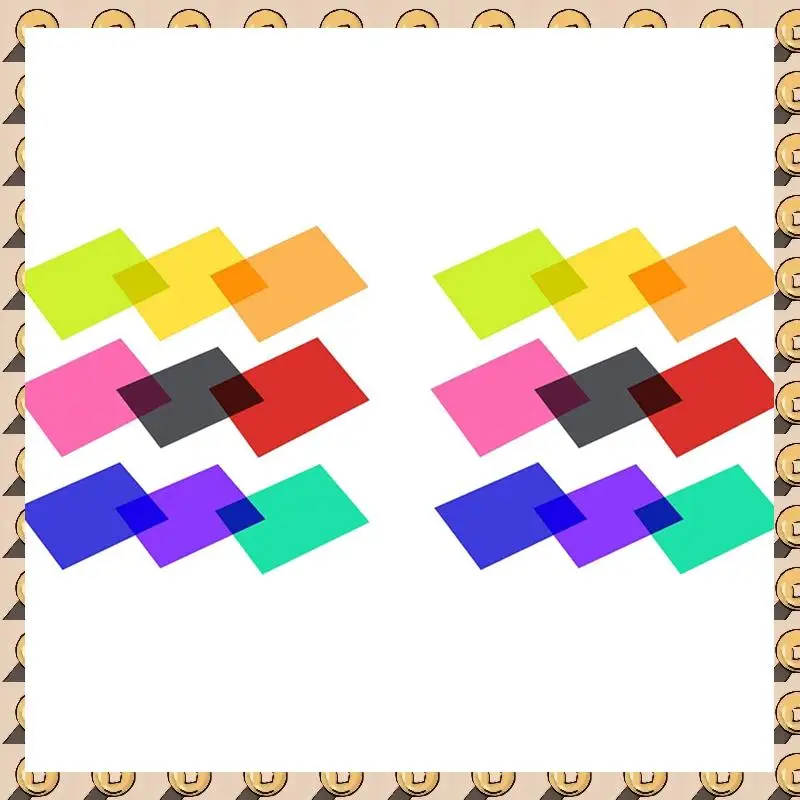 

A003 18Pcs Gel Light Filter Color Correction Colored Overlays Film Lighting Gel Filter For Film,Video,Photo,Stage(Multicolor)