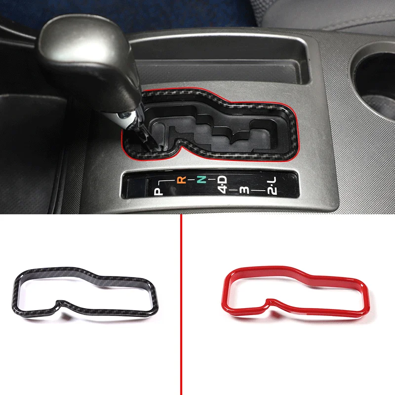 

For 2011-2015 Toyota Tacoma ABS carbon fiber car styling car gear track decorative frame cover sticker car interior accessories