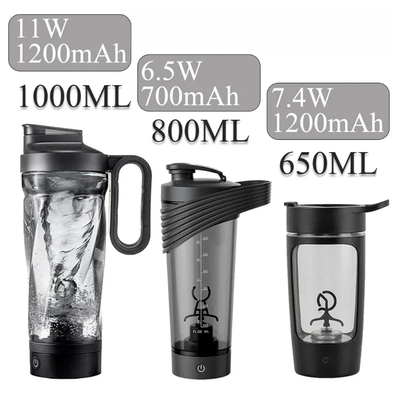 450ml/700ml/1000ml/ travel electric protein powder mixing cup automatic vibrator exercise blender fitness shake cup