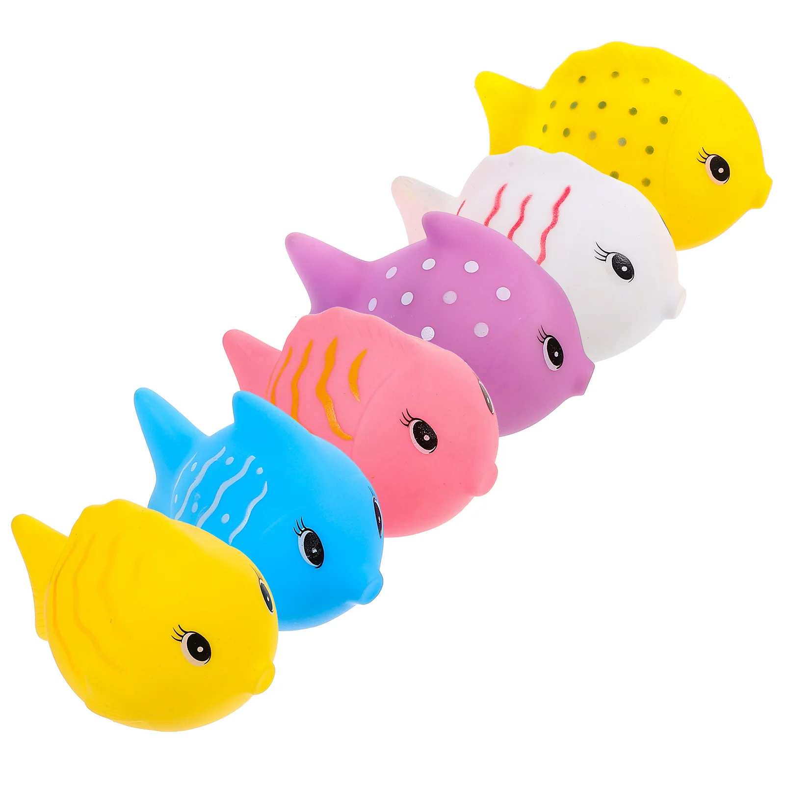 6 قطعة حمام عائم الحيوان مجموعة الفينيل الأسماك للرضع وقت الاستحمام الألوان الزاهية متعة ضغط العائمة لعب ألعاب حيوانات