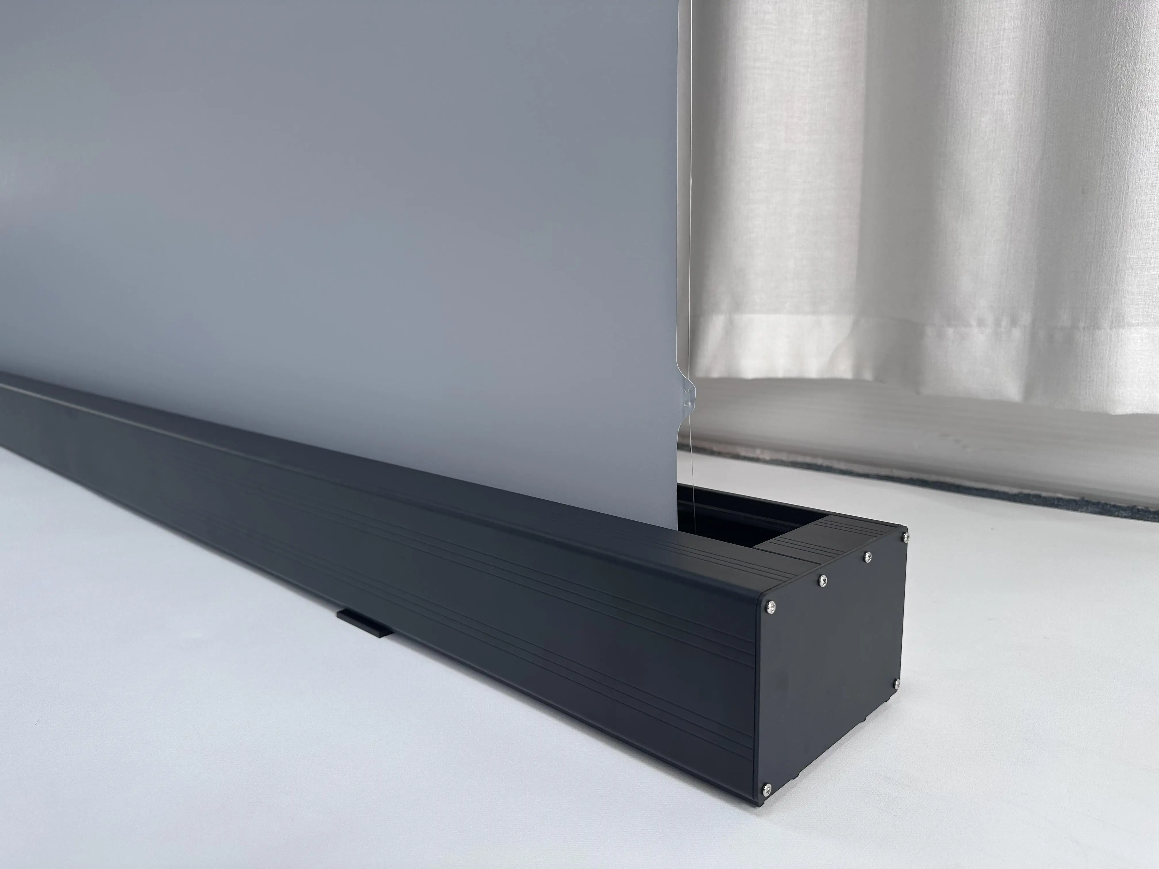 New Grey Crystal Motorized Floor Rising Projector Screen High Quality ALR Electric Projection Screen for Long Throw Projector