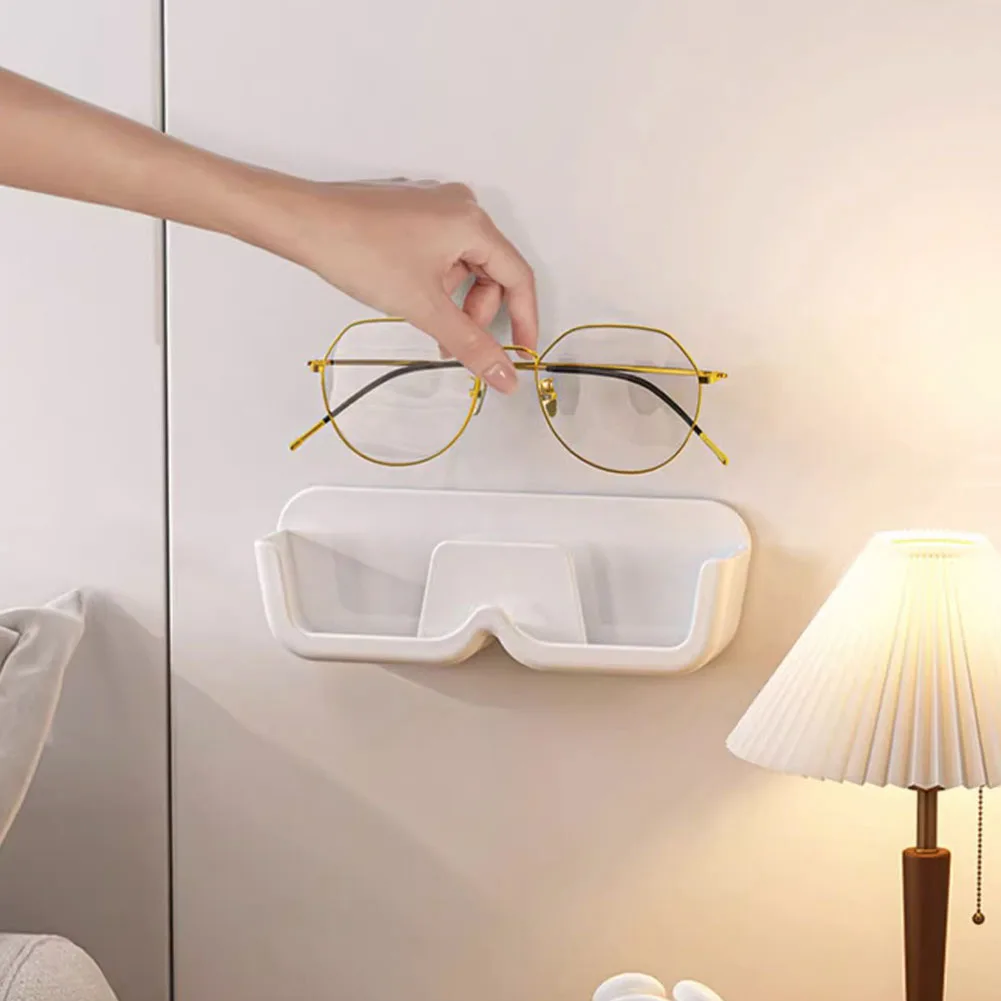 Wall Mounted Perforated Glasses Storage Rack Sunglass Display Showcase Cabinet Storage Box Home Tidying