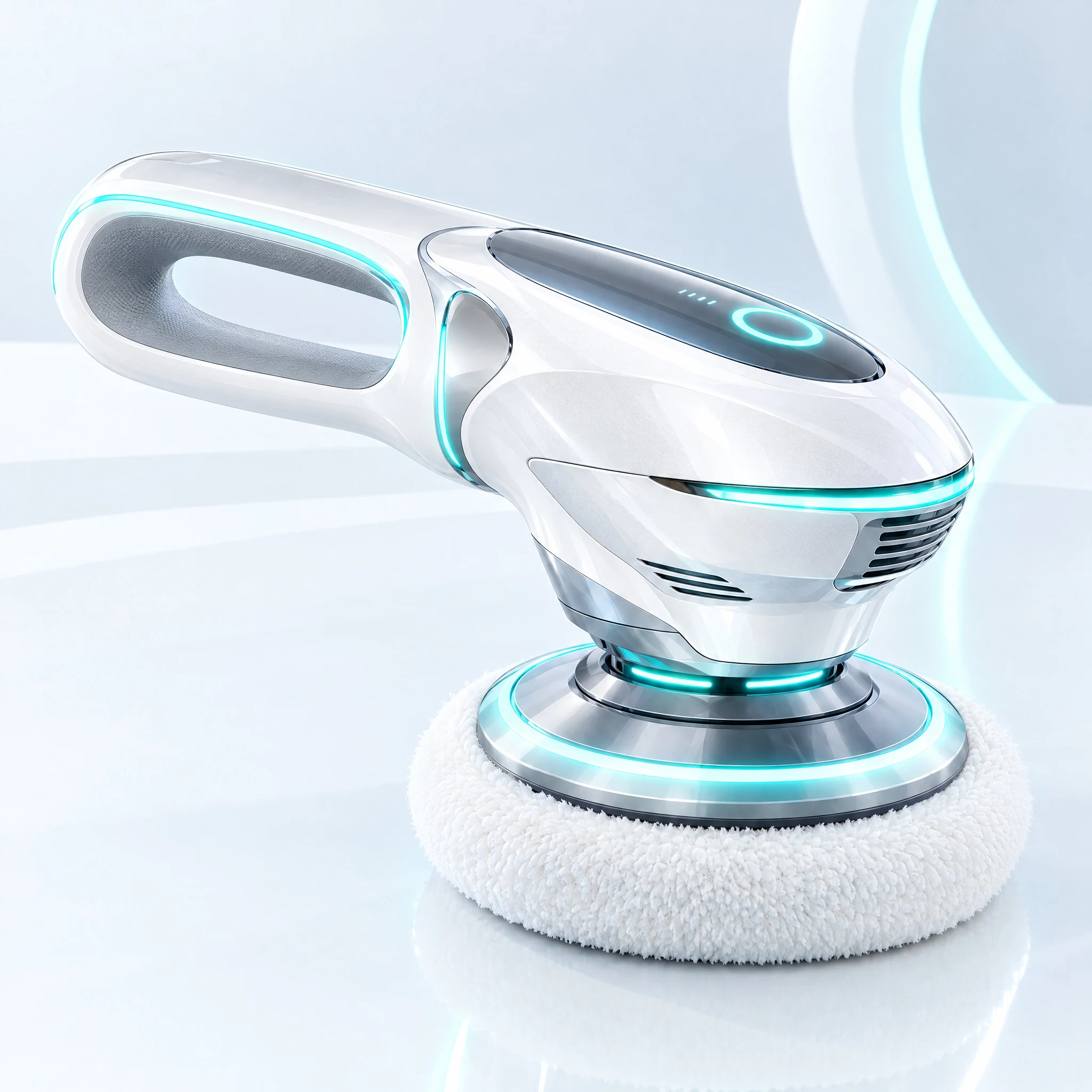 Futuristic Cordless Car Polisher Buffer Smart Touch Control Wireless Auto Detailing Machine Portable Vehicle Waxing Sander with
