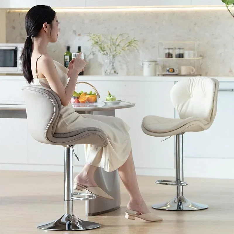 

Minimalist bar stools can lift and rotate bar stools for home kitchen dining table bar stools soft cushion backrest bars stool