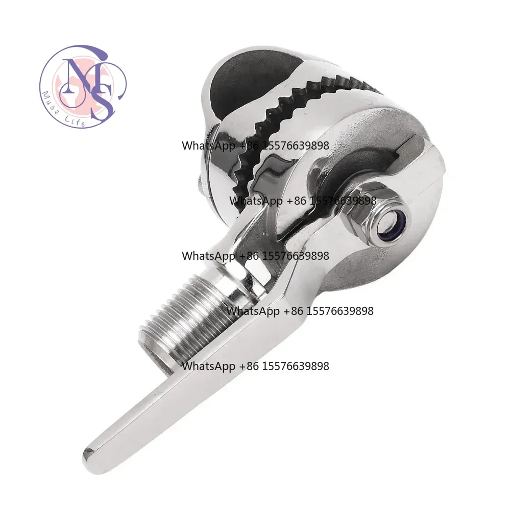 ZOCI-FOR-316 Stainless Steel VHF Antenna Mount Bracket For 7/8-1 Inch Rail Boat Yacht Replacement Parts