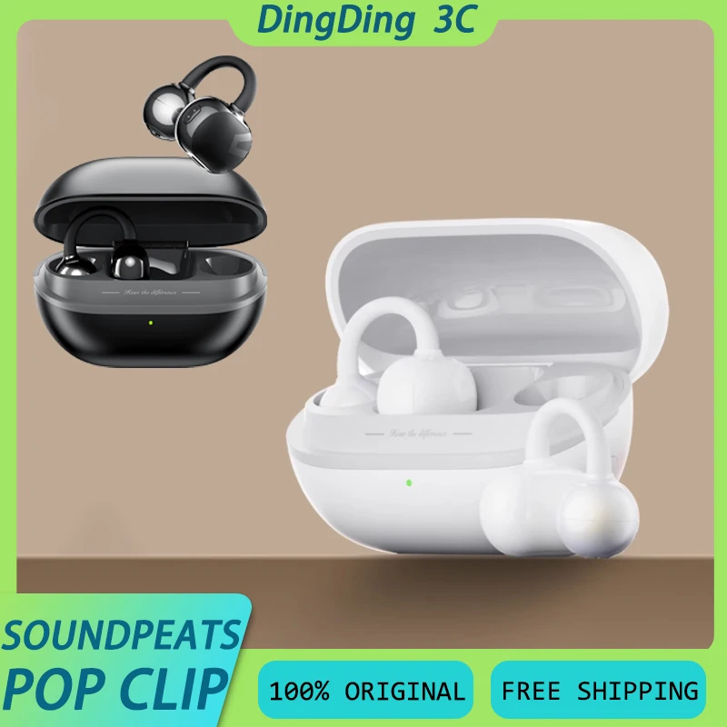 

SOUNDPEATS POP Clip Wireless Earphone Calling Noise Reduction Bluetooth 5.4 Long Battery Life Waterproof Sports Headset Custom