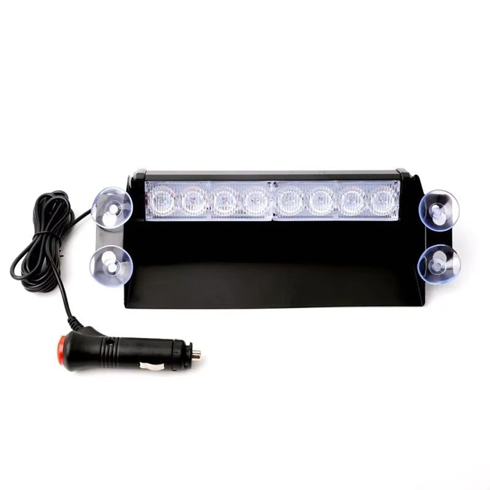 

12V Car Truck Emergency Flasher Dash Strobe Warning Light Day Running Flash Led Police Lights 8 LEDs 3 Flashing Modes