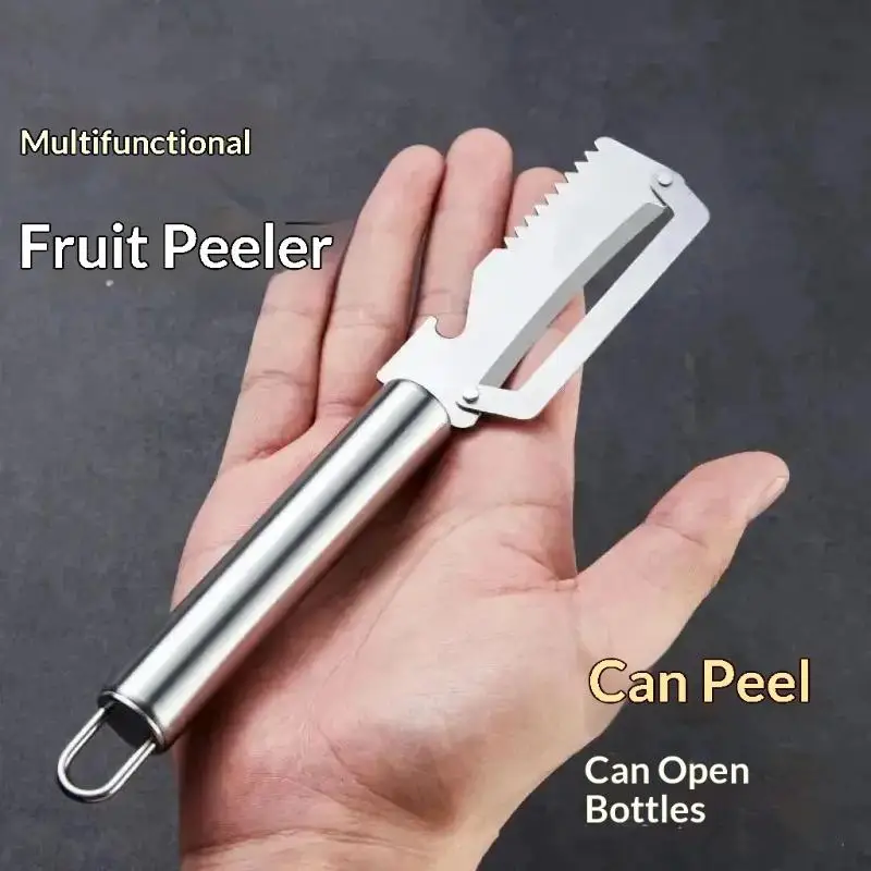 Innovative Stainless Steel Peeler Cutter Multi-Functional Kitchen Tool for Home Office Use