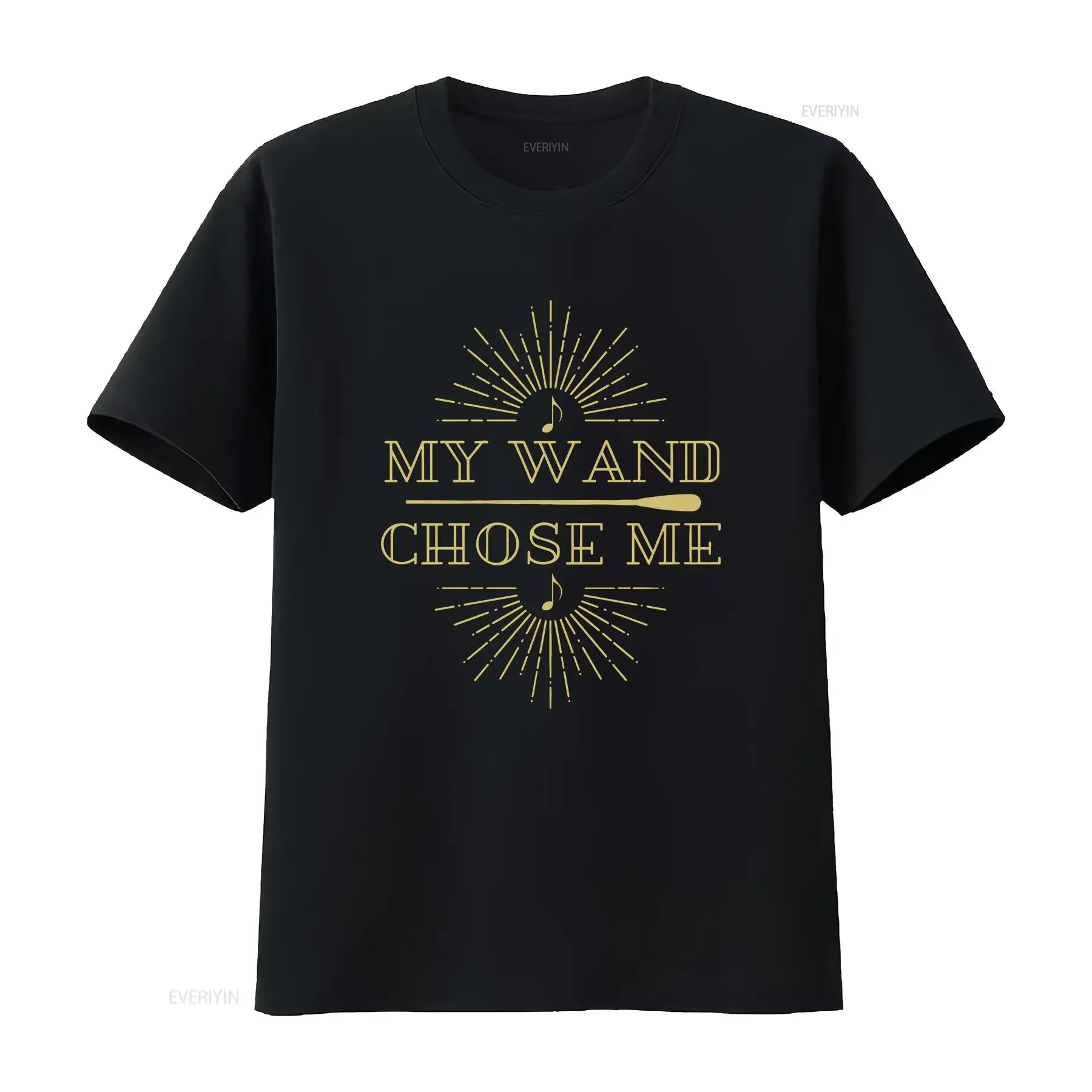 Conductor My Wand Chose Me T Shirt for Band Orchestra Choir Vintage Look Music Director vintage Washed Versatile Breathable