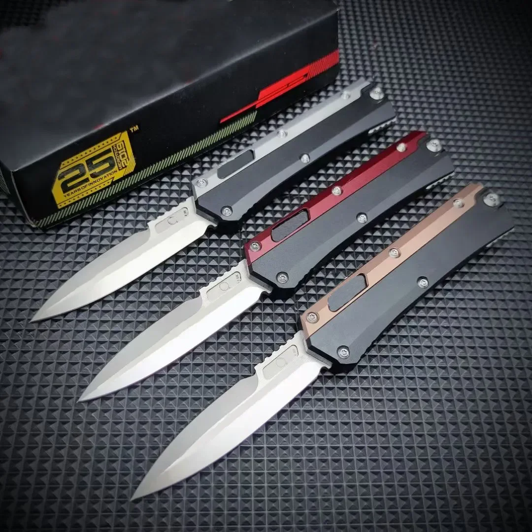 High Quality MICR Glykon Pocket Knife D2 Blade Aluminum+Carbon Fiber Handles Hunting Tactical Knife Camping EDC Tool