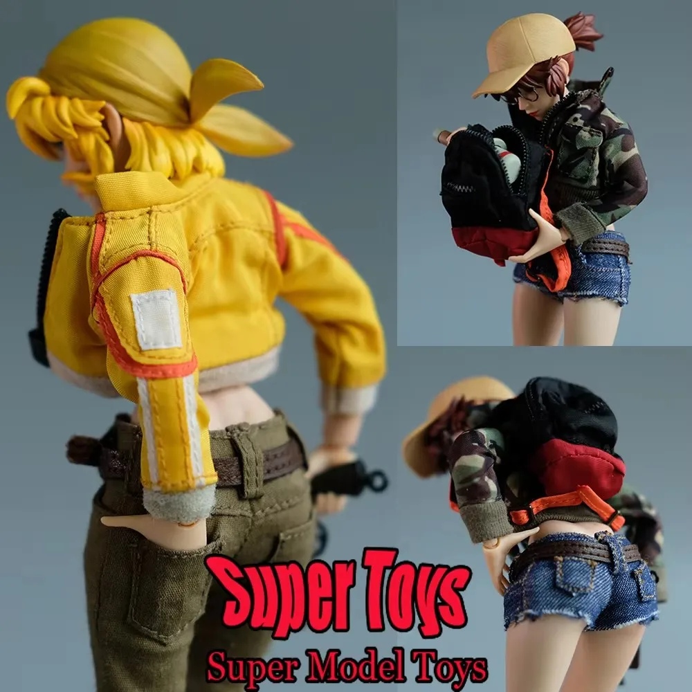 

KAI LAB масштаб 1/12, женская одежда солдата, аксессуар ERI FIO, короткое пальто, шорты, рюкзак для 6-дюймовой экшн-фигурки, куклы