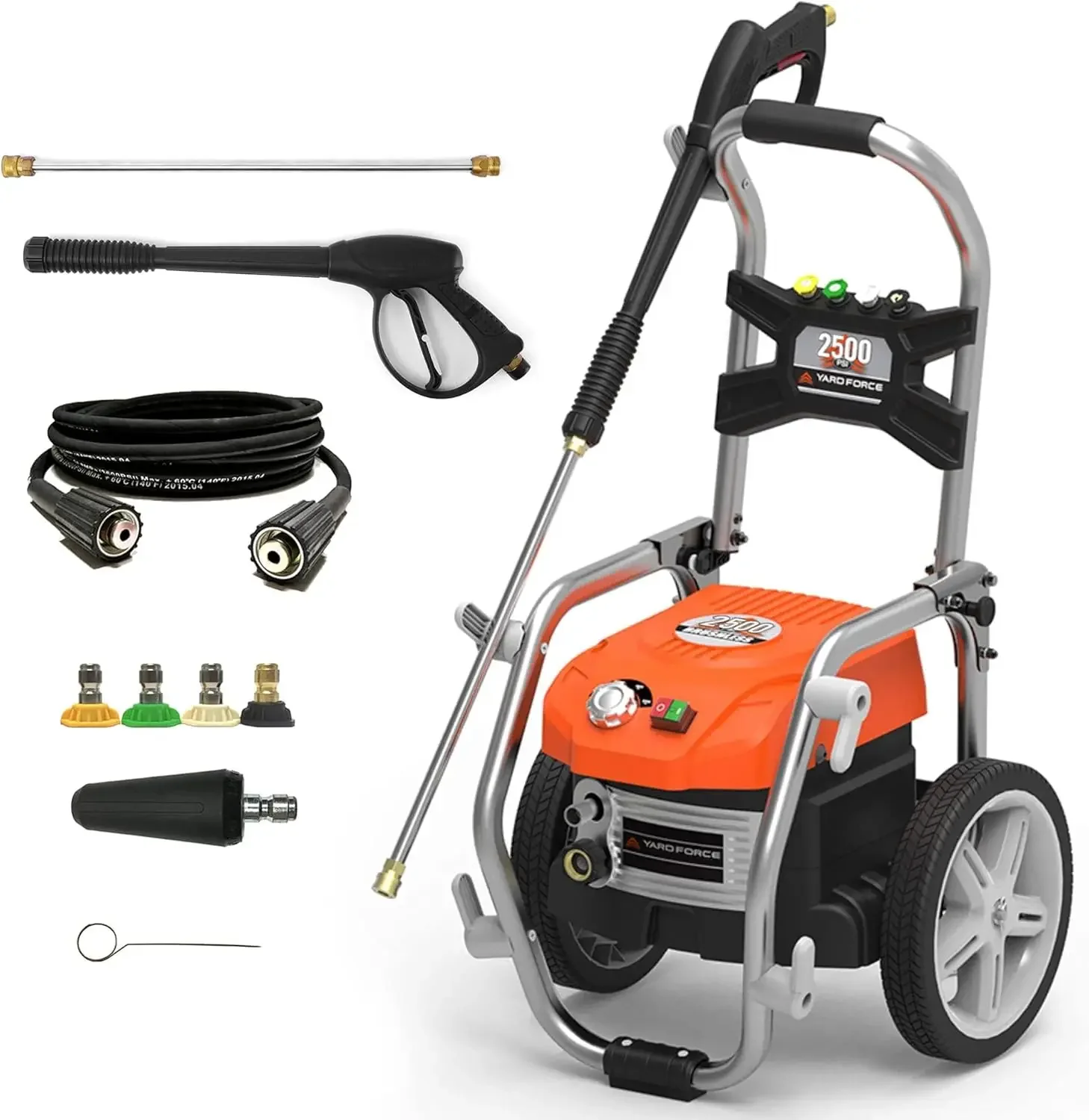 Yard Force Electric  Pressure Washer -2500 PSI 1.3, Digital Pressure Controller, 、and Bonus Turbo Nozzle -