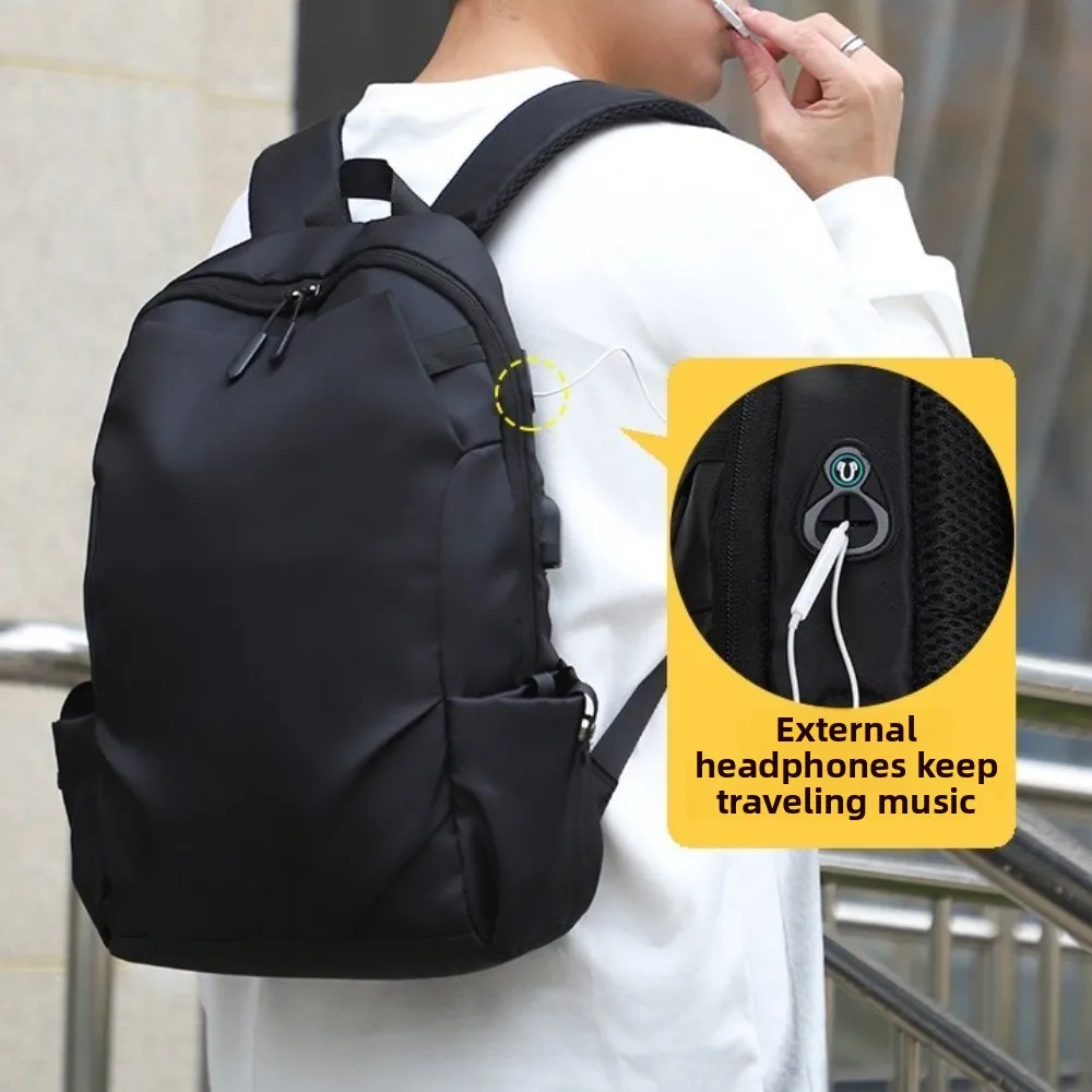 متعددة الوظائف ذات سعة كبيرة حقيبة مدرسية الطالب متعددة جيب تنفس حقيبة ظهر عادية النايلون المألوف الرجال على ظهره العمل