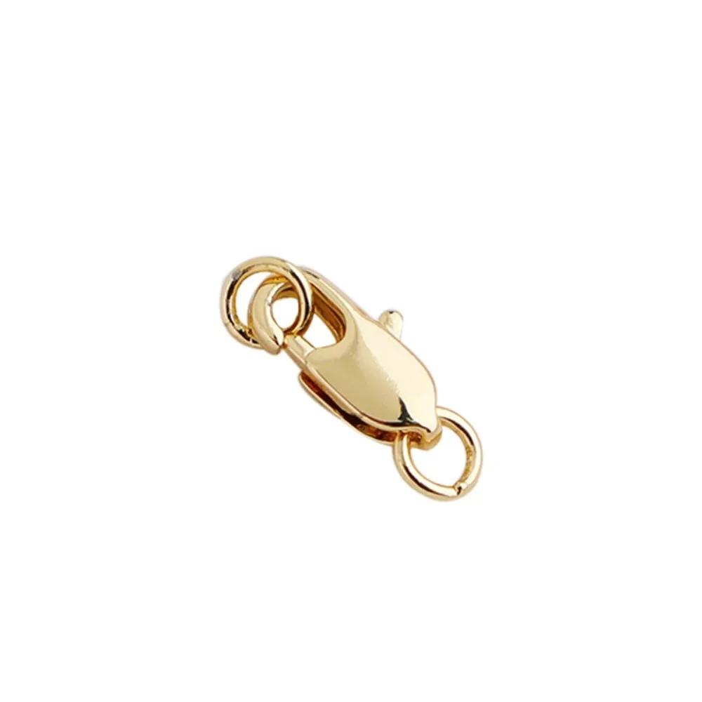 Jump Ring Lobster Clasp Hook Gold Bracelet Necklace Spring Buckle DIY Craft Accessory Goldfish Tail Buckle