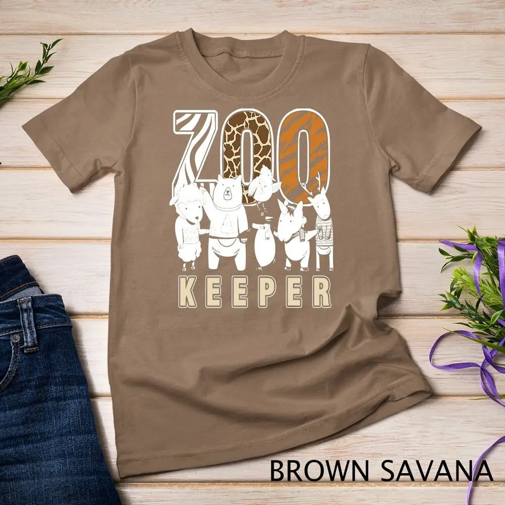 Zookeeper Animal Pattern Zoologist Safari Unisex T-shirt