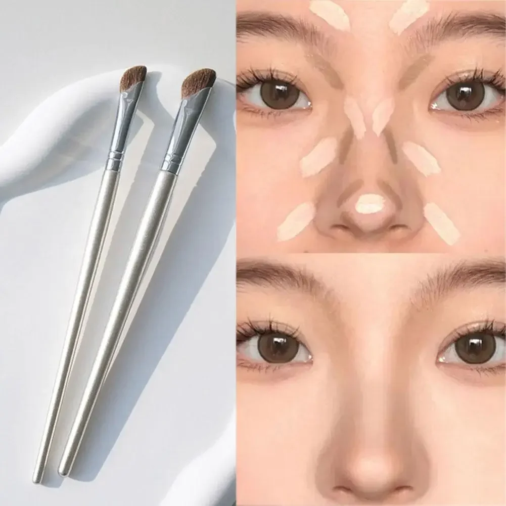 Nose Contour Brush Flat Nose Contour Brush Angled Contour Makeup Brush Natural Hair Angled Contour Shadow Smudge Makeup Brushes