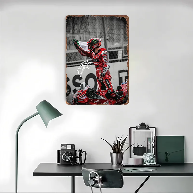 فرانشيسكو باجنايا تين تسجيل الجدار ملصق فني الديكور ديكورات غرفة نوم علامات معدنية خمر للرجل الكهف الديكور ديكور المنزل