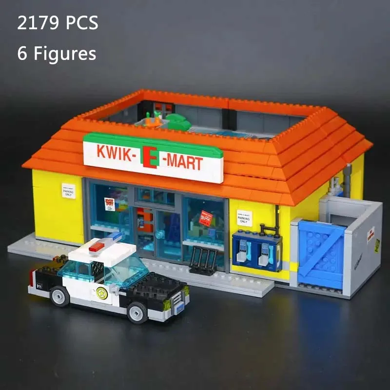 2179PCS Kwik-E-Mart Building Blocks Bricks Model Compatible 71016 Birthday Toys Gifts 16004