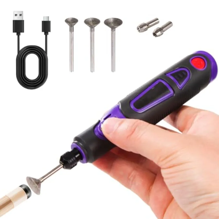 

Pool Cue Tip Shaper and Electric Cue Tip Grinder Professional Cue Stick Tool Kit for Billiards Enthusiastsm Portable Pool Cue T