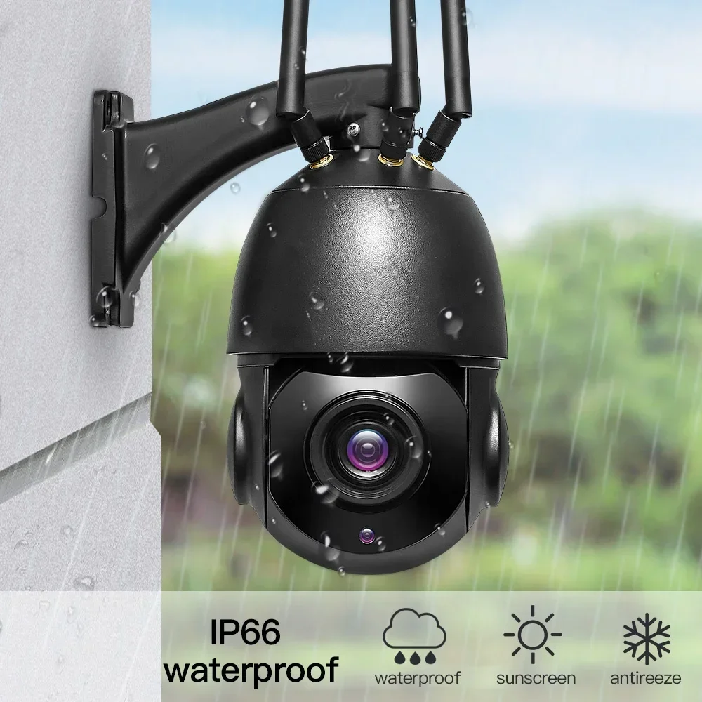 Full Metal Casing 2MP 5MP 4G 1080P HD 30X Zoom Home IP Camera Wireless 4G SIM Card Outdoor Security Camera