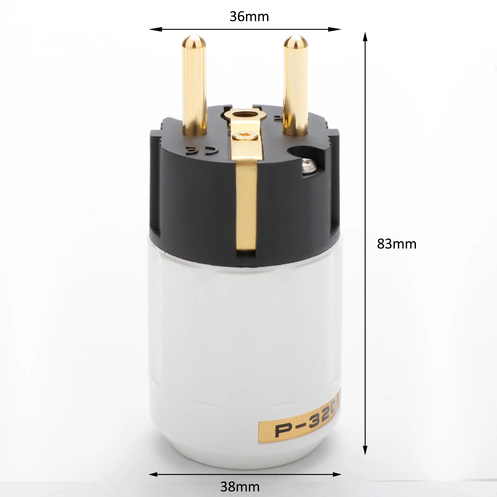 Paar P-320E vergoldet eu schuko us power stecker C-320 iec stecker 125v iec c15 stecker diy stromkabel – Detail 4
