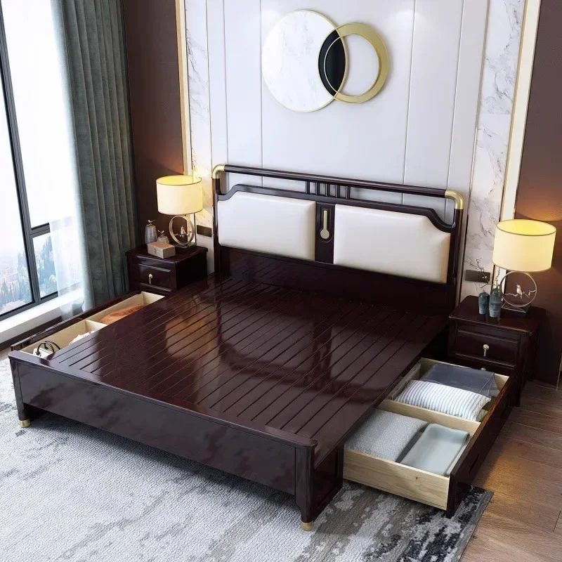 Chinese Solid Wood Bed for Bedroom Stable Structure Space Saving Sturdy Construction Premium Quality Easy to Use Long Lasting