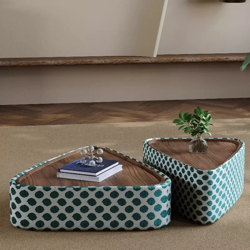 

living room household light luxury high-end small apartment minimalist tea table combination designer storage model