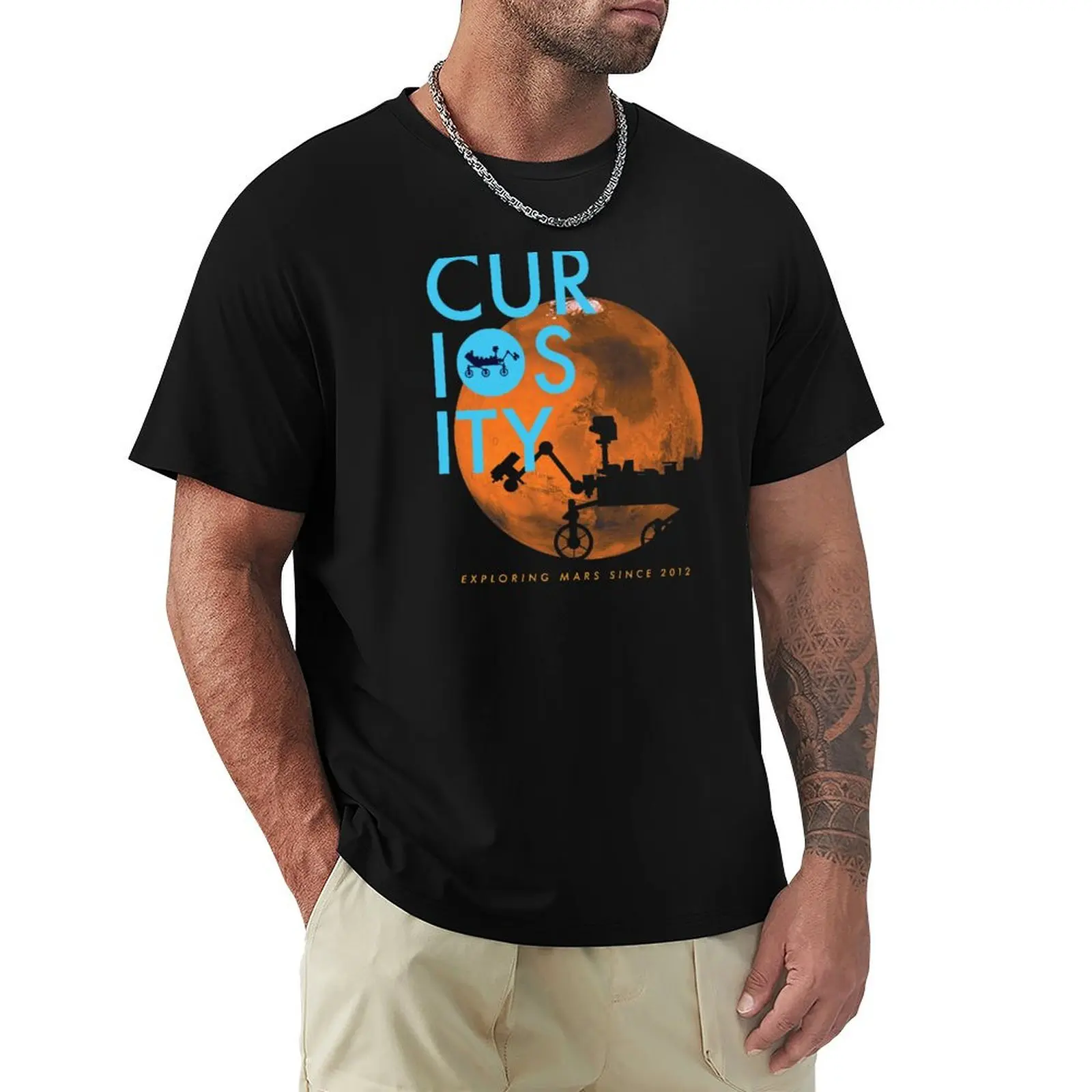 CURIOSITY T-Shirt man t shirts cotton T-Shirt