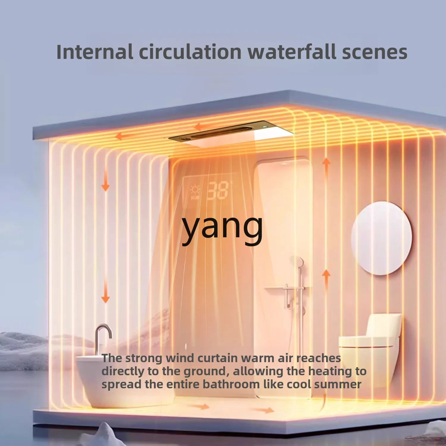 مروحة عادم LMM مدمجة لتدفئة الهواء في السقف ومروحة تدفئة الحمام