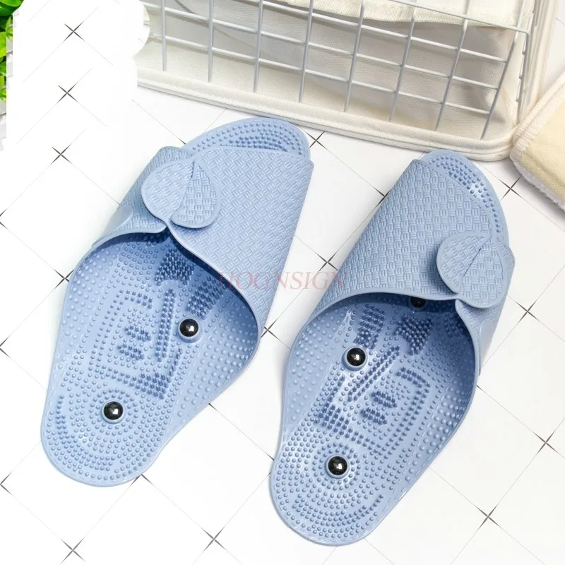 Magnetic sole massage slippers with soft soles, fashionable and trendy flat bottomed sandals