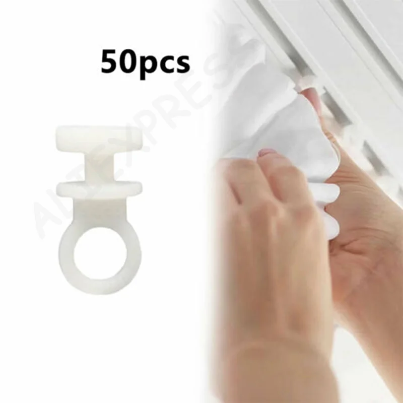 New50pcs Plastic Curtain Track Hooks Runner Fit Replacement Accessories For Camper Van Motorhome Caravan Boat