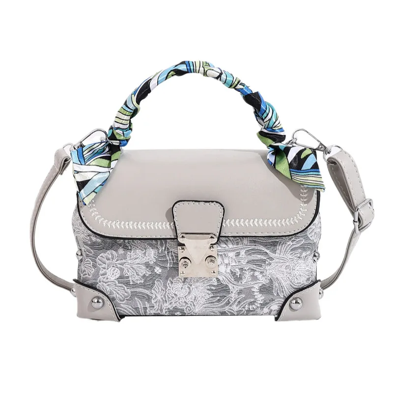 

2025 Genuine Leather Box Bag, Niche Top Handle Purse for Women, Luxe Crossbody Tote, Minimalist Day-to-Night Bag, Textured Sling