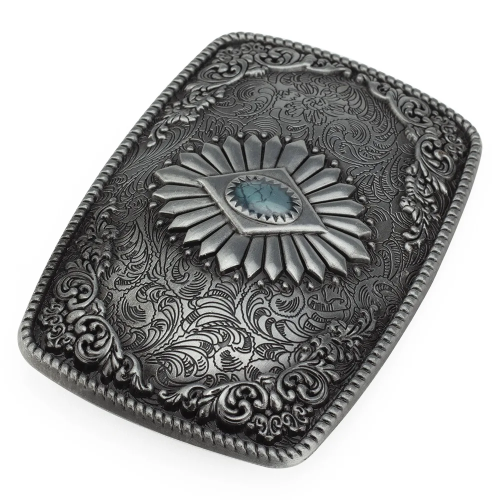 Retro Court Style Belt Buckle Printed Gems for Ancient Nobles