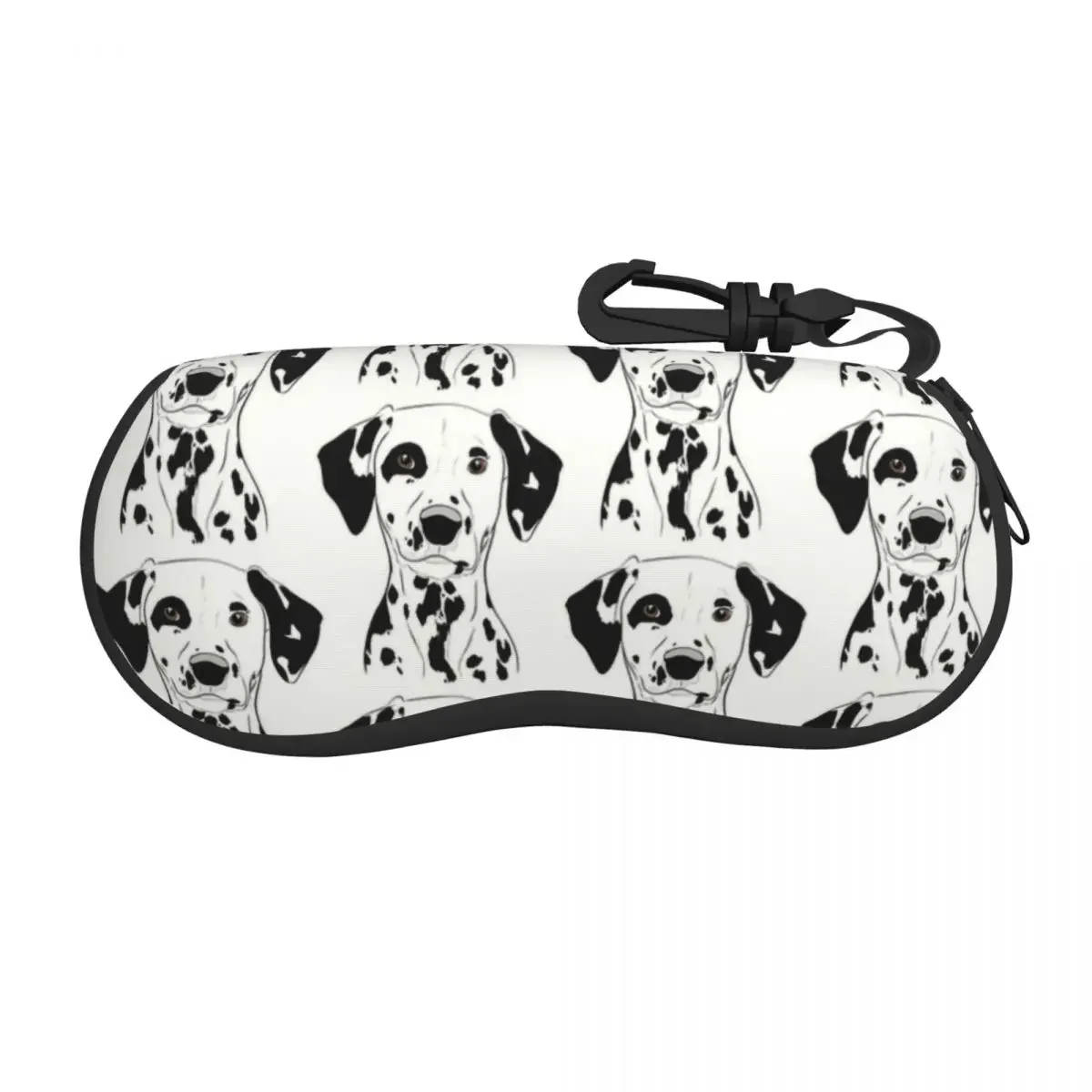 Custom Kawaii Dalmatian Glasses Case Portable Leopard Carriage Firehouse Plum Pudding Dog Shell Eyeglasses Case Sunglasses Box