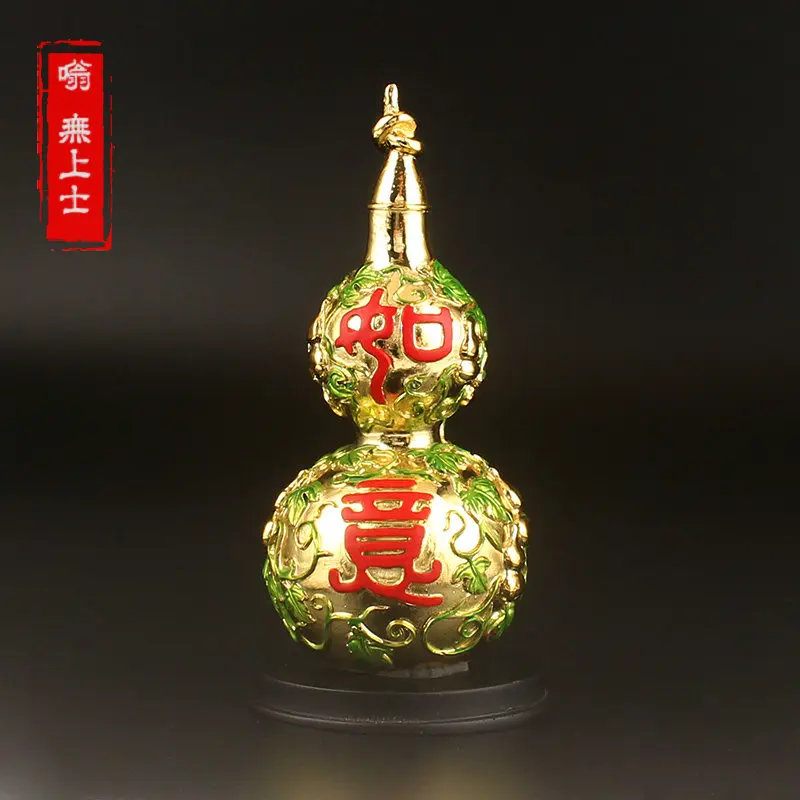 

Gourd auspicious character three lions three powerful town gate resin gold-plated Duozi Duofu home character Buddha