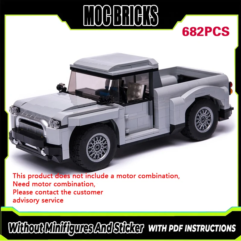 

Конструктор City Car Model MOC: Грузовой пикап из строительных блоков, модульная технология, подарки, праздничный набор для сборки, детские игрушки