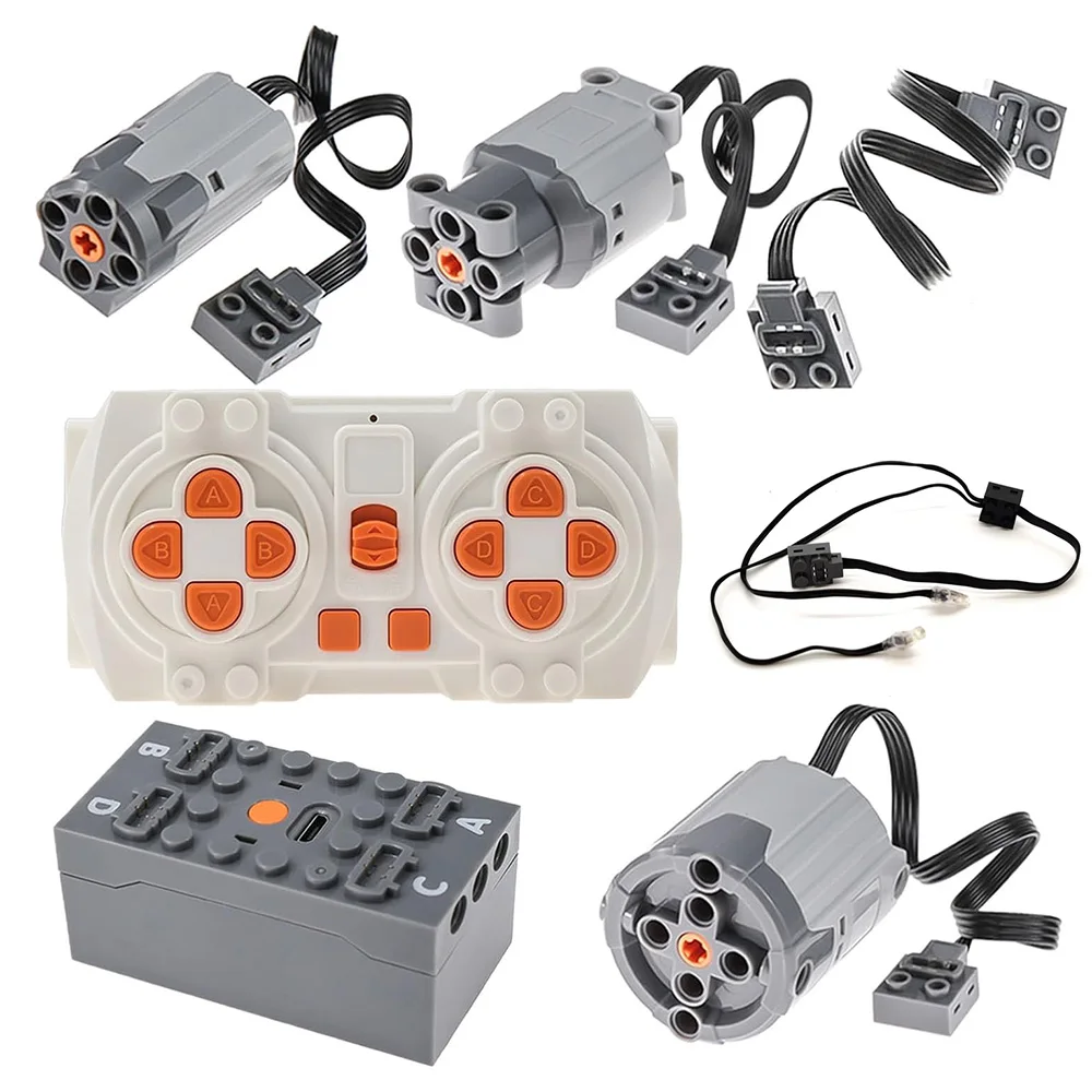 

8-Channel Remote Control M/L/XL Motor Set with APP Programming Battery Box for Technical-Compatible Building Blocks DIY