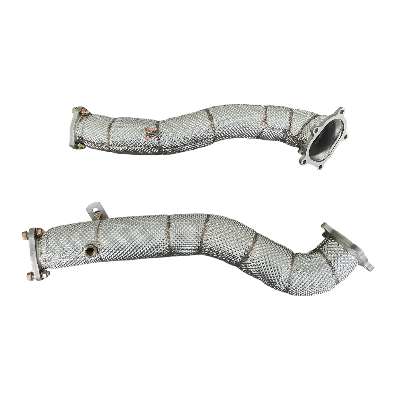 Tubo de bajada de protección térmica de acero inoxidable para Audi RS6 RS7 C7 S6 S7 S8 D4 4,0 T bajante de carreras