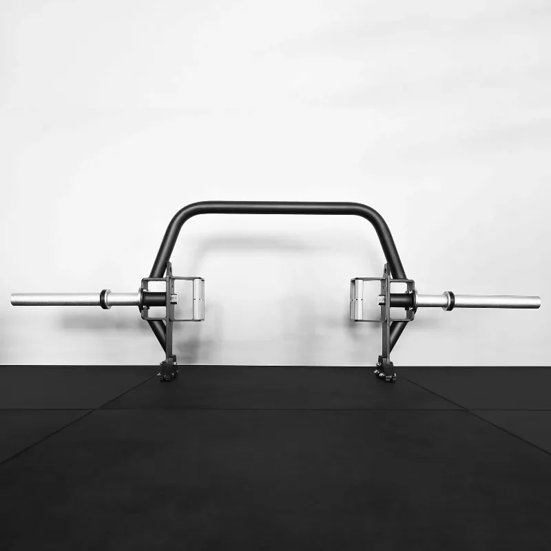 35Kg steel barbell open hexagonal trap bar for weightlifting and free weights, chrome standard