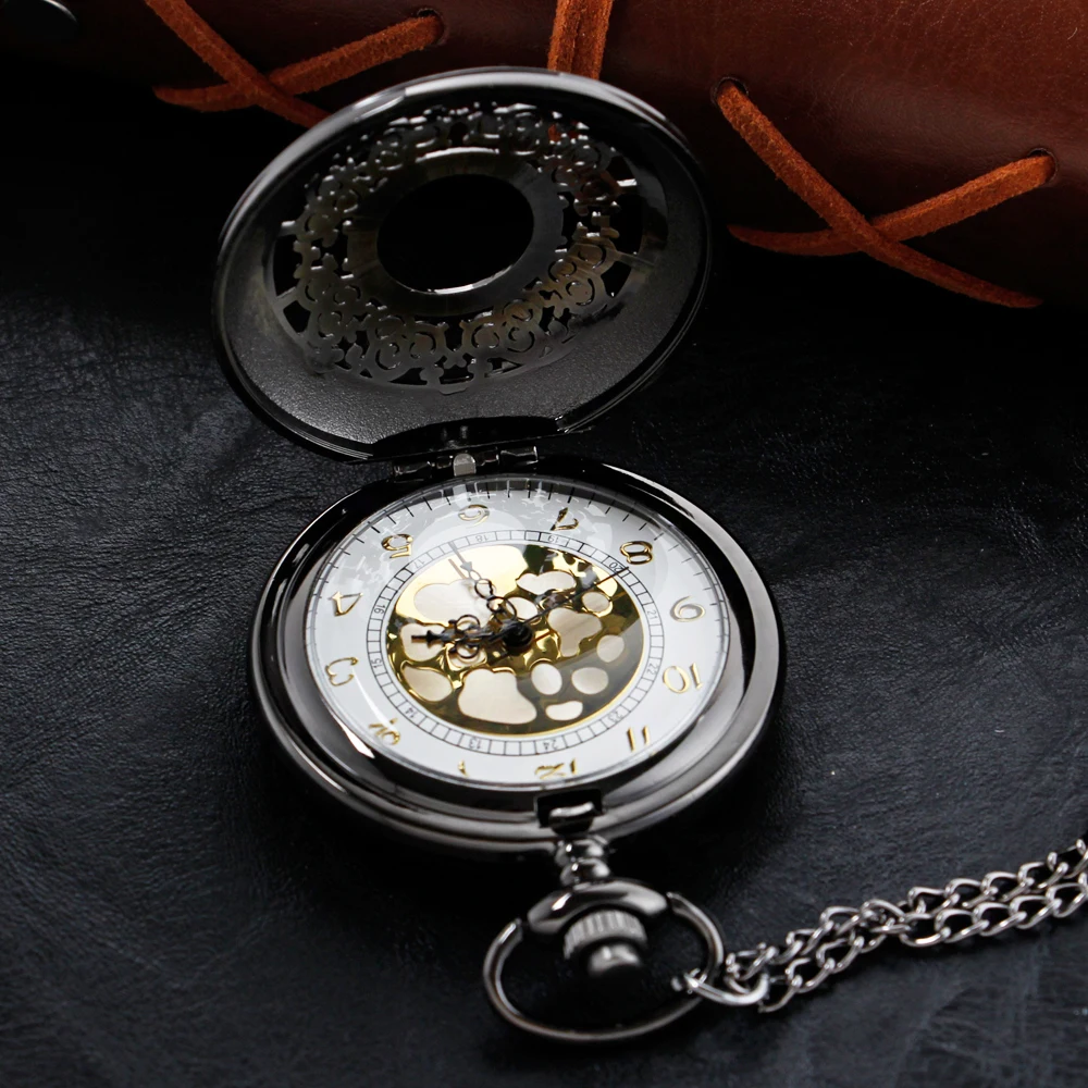 Gold Lettered Hollow Quartz Pocket Watch High Quality Neutral Necklace Timing Pendant Mens and Women's Pocket Watch Renoj CF1101