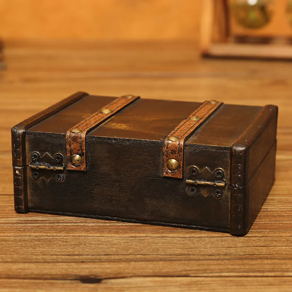 

Vintage Decorative Wooden Jewelry Box Portable Storage Case Organizer for Earrings Rings Necklaces Bracelets Durable Jewelry