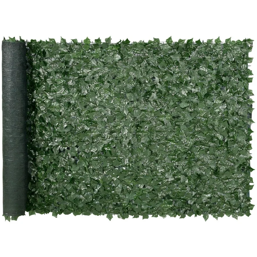 

Искусственная зеленая стена-экран Privacy Ivy Fence 59 x 118 дюймов с сетчатой основой и усиленными соединениями, имитация живой изгороди V