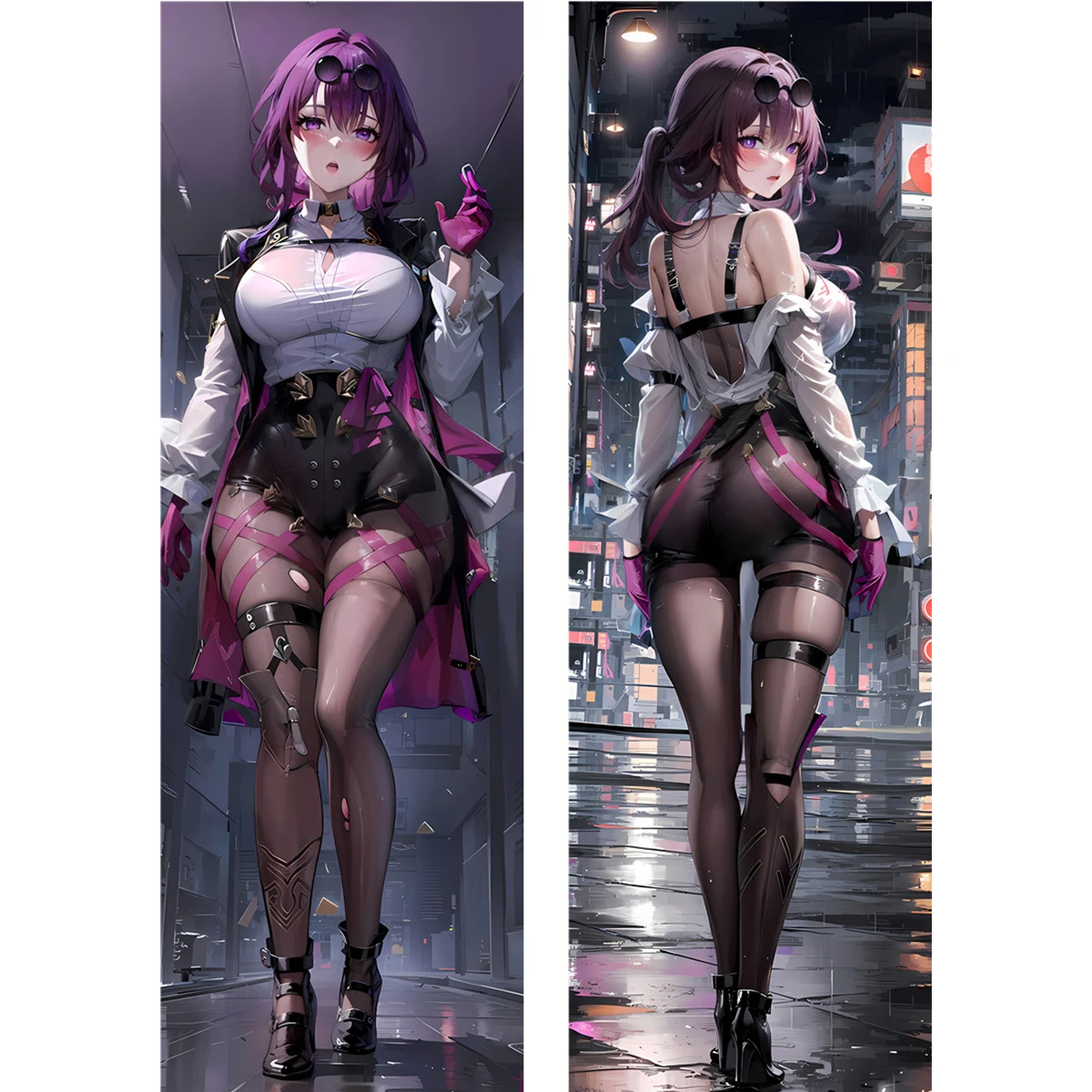 Anime Game Kafka Honkai Dakimakura Alhaitham Pillow Cover Purple Hair Cosplay Characters Long Life Size Body Pillowcase