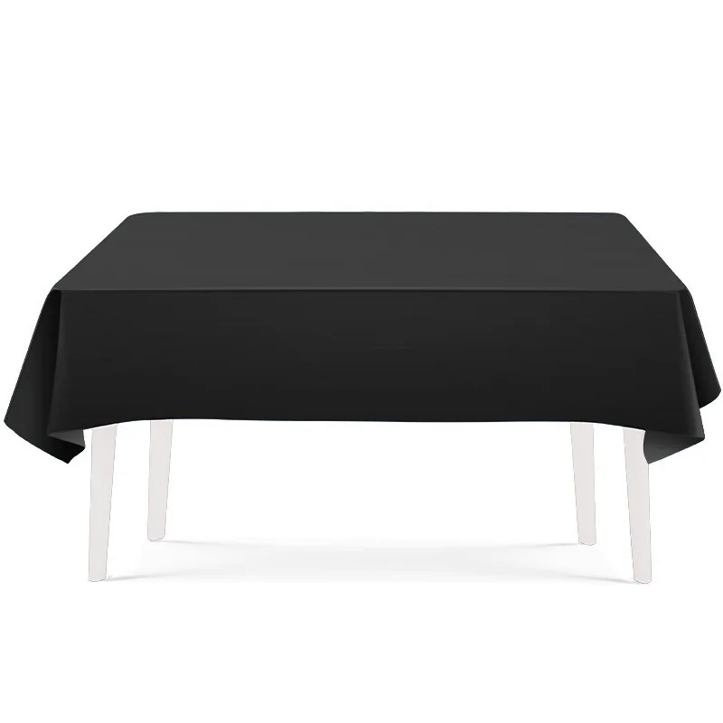 Solid Black Theme Cutlery Birthday Party Paper Disposable Tableware Paper Napkins Cups Plates Tablecloth Fork spoon Party Decor